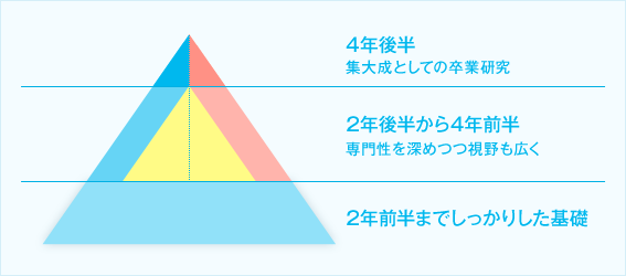 基礎をしっかり。学びたい科目を自由に選択。